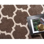 Rug Unique Loom Trellis Brown/Beige Round 8' 0 x 8' 0