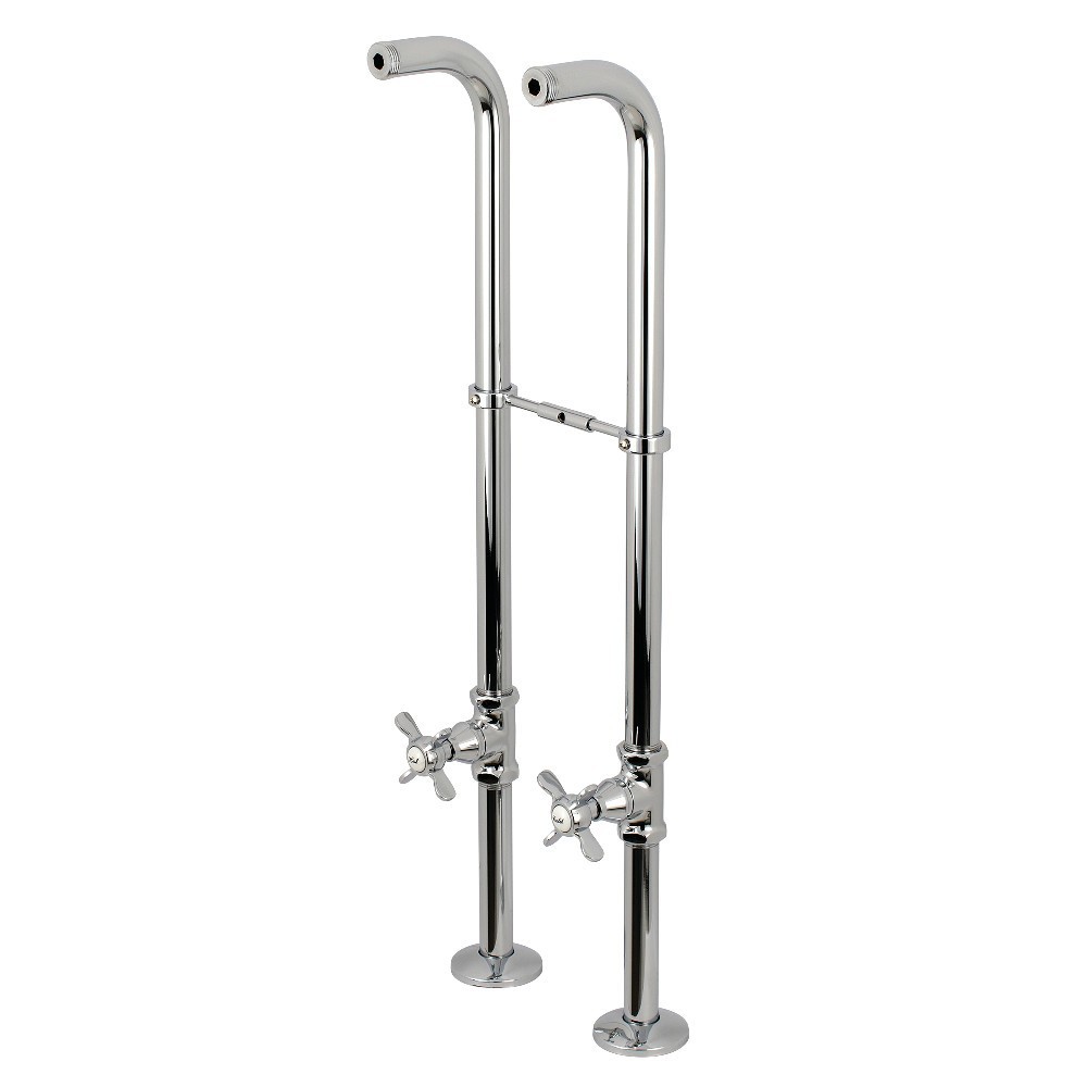 Kingston Brass Freestanding Supply Line Package, Polished Chrome