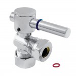 Fauceture 5/8" O.D. Compression, 1/2" or 7/16"" Slip Joint Angle Valve, Polished Chrome