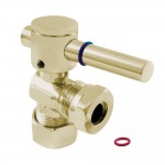Fauceture 5/8" O.D. Compression, 1/2" or 7/16"" Slip Joint Angle Valve, Polished Brass