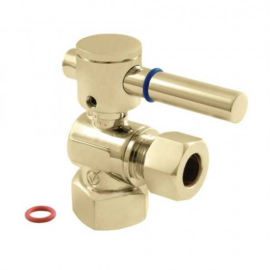 Fauceture 1/2" IPS, 1/2" O.D. Compression Angle Valve, Polished Brass