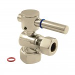 Fauceture 1/2" IPS, 1/2" O.D. Compression Angle Valve, Brushed Nickel