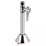 Kingston Brass Vintage 1/2" Sweat x 3/8" O.D. Comp Straight Shut-off Valve with 5" Extension, Polished Chrome