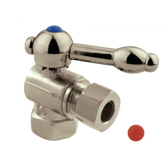 Kingston Brass Quarter Turn Valves, Brushed Nickel