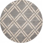 Rug Unique Loom Trellis Gray Round 6' 0 x 6' 0