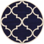 Rug Unique Loom Trellis Navy Blue Round 6' 0 x 6' 0