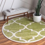 Rug Unique Loom Trellis Green Round 6' 0 x 6' 0