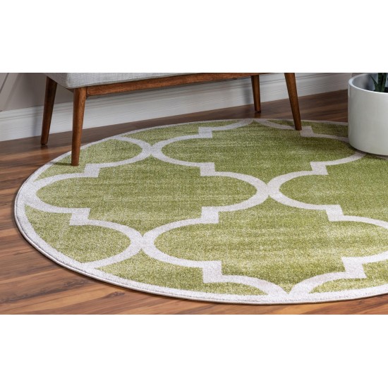 Rug Unique Loom Trellis Green Round 6' 0 x 6' 0