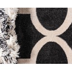 Rug Unique Loom Trellis Black Round 6' 0 x 6' 0