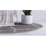 Rug Unique Loom Trellis Gray Round 6' 0 x 6' 0