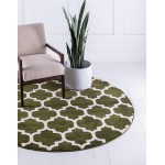 Rug Unique Loom Trellis Dark Green Round 6' 0 x 6' 0