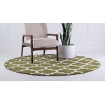 Rug Unique Loom Trellis Dark Green Round 6' 0 x 6' 0