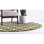 Rug Unique Loom Trellis Dark Green Round 6' 0 x 6' 0