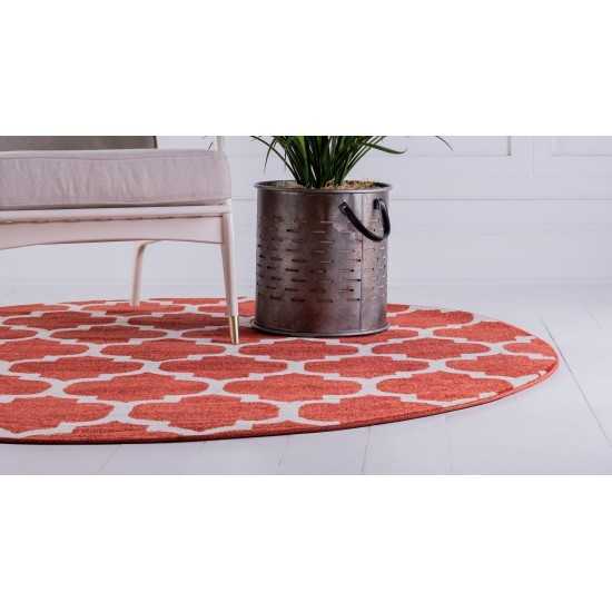 Rug Unique Loom Trellis Terracotta Round 6' 0 x 6' 0