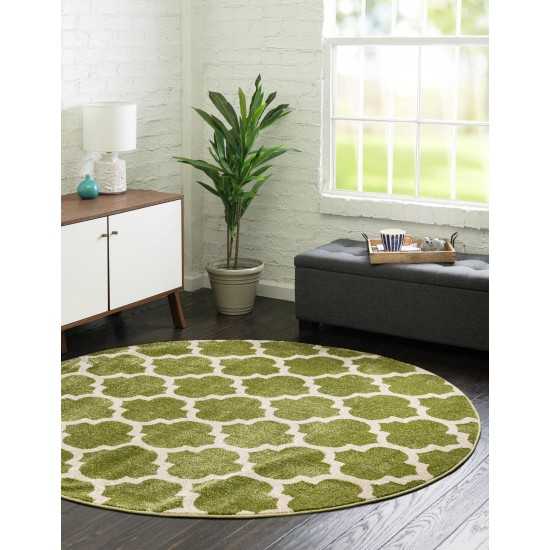 Rug Unique Loom Trellis Green Round 6' 0 x 6' 0