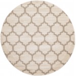 Rug Unique Loom Trellis Beige/Light Brown Round 6' 0 x 6' 0