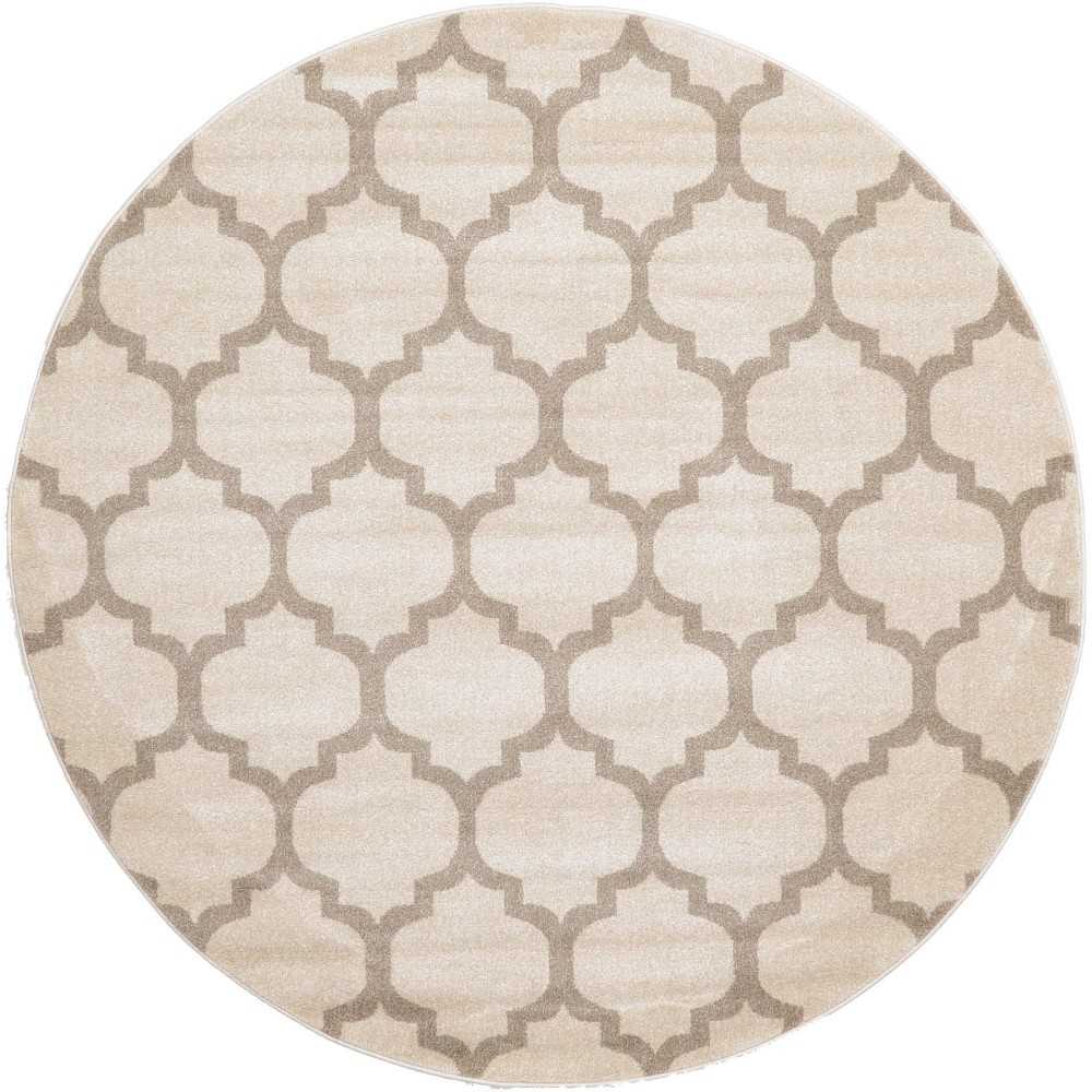 Rug Unique Loom Trellis Beige/Light Brown Round 6' 0 x 6' 0 Rug Unique Loom Trellis Beige/Light Brown Round 6' 0 x 6' 0