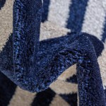 Rug Unique Loom Trellis Navy Blue Round 3' 3 x 3' 3