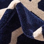 Rug Unique Loom Trellis Navy Blue Round 3' 3 x 3' 3