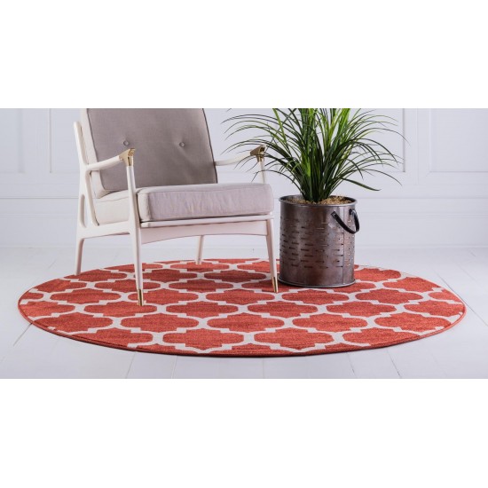Rug Unique Loom Trellis Terracotta Round 3' 3 x 3' 3
