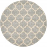 Rug Unique Loom Trellis Light Gray Round 3' 3 x 3' 3