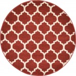 Rug Unique Loom Trellis Red Round 3' 3 x 3' 3
