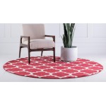 Rug Unique Loom Trellis Red Round 3' 3 x 3' 3