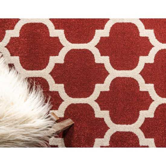 Rug Unique Loom Trellis Red Round 3' 3 x 3' 3