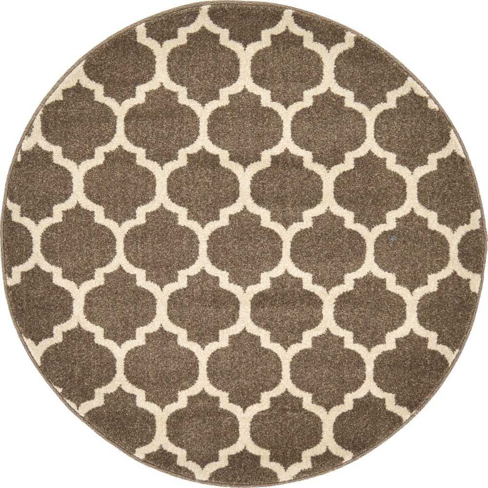 Rug Unique Loom Trellis Brown/Beige Round 3' 3 x 3' 3