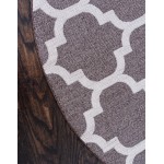 Rug Unique Loom Trellis Dark Brown/Beige Round 3' 3 x 3' 3