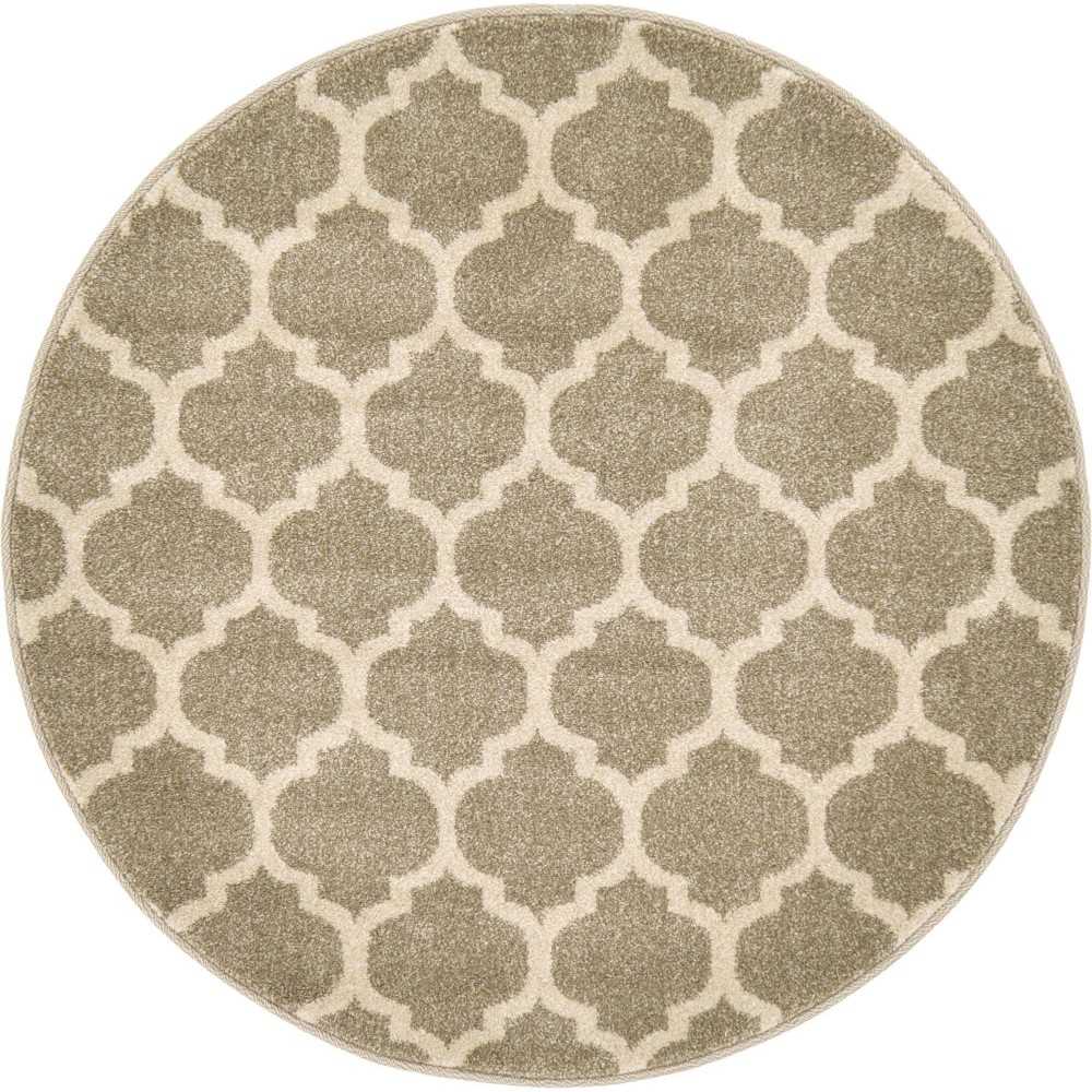 Rug Unique Loom Trellis Light Brown Round 3' 3 x 3' 3 Rug Unique Loom Trellis Light Brown Round 3' 3 x 3' 3