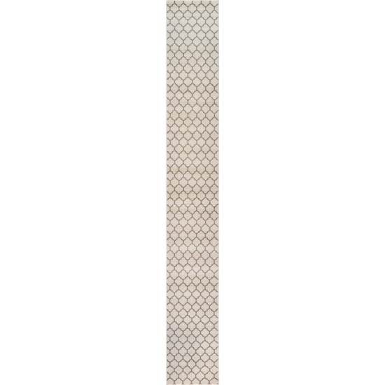 Rug Unique Loom Trellis Beige/Light Brown Runner 2' 7 x 19' 8