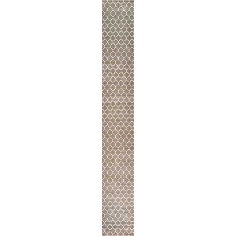 Rug Unique Loom Trellis Light Brown Runner 2' 7 x 19' 8