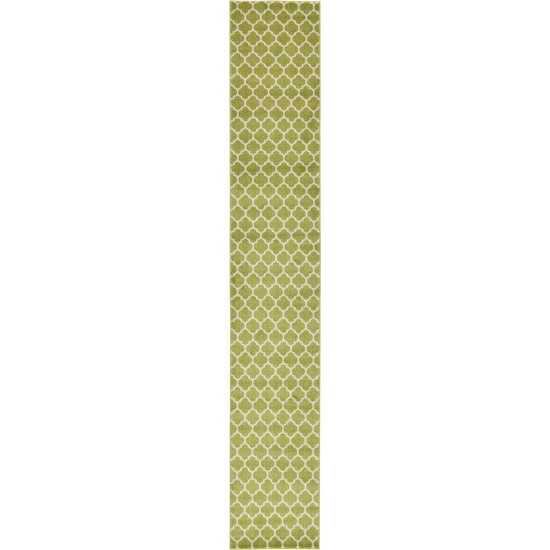 Rug Unique Loom Trellis Green Runner 2' 7 x 16' 5