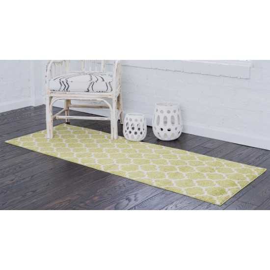 Rug Unique Loom Trellis Green Runner 2' 7 x 16' 5