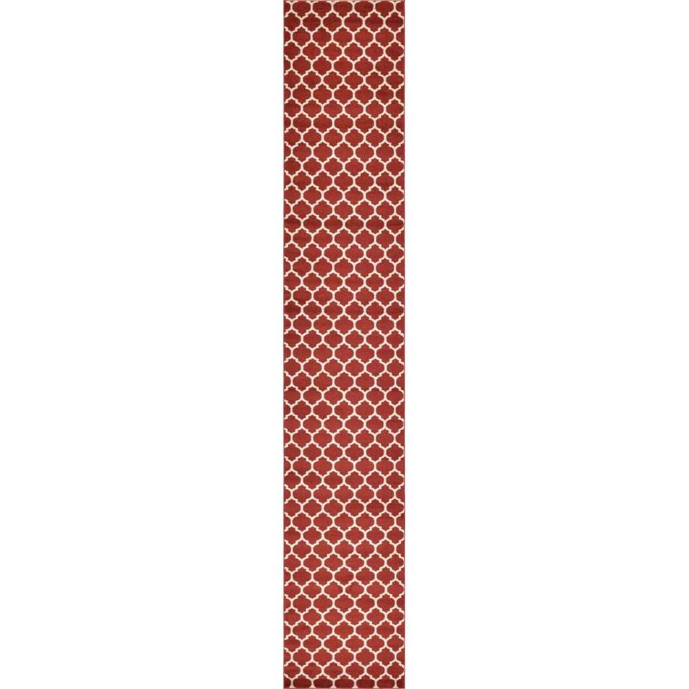 Rug Unique Loom Trellis Red Runner 2' 7 x 16' 5 Rug Unique Loom Trellis Red Runner 2' 7 x 16' 5