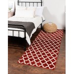 Rug Unique Loom Trellis Red Runner 2' 7 x 16' 5