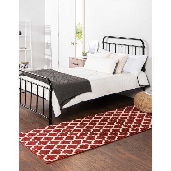 Rug Unique Loom Trellis Red Runner 2' 7 x 16' 5