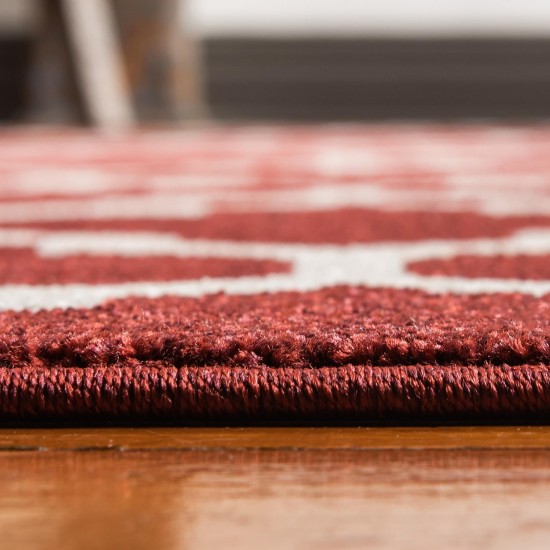 Rug Unique Loom Trellis Red Runner 2' 7 x 16' 5