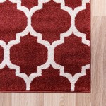 Rug Unique Loom Trellis Red Runner 2' 7 x 16' 5