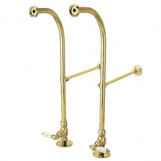 Kingston Brass Rigid Freestand Supplies with Stops, Polished Brass