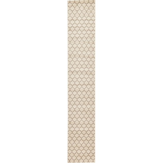 Rug Unique Loom Trellis Beige/Light Brown Runner 2' 7 x 16' 5