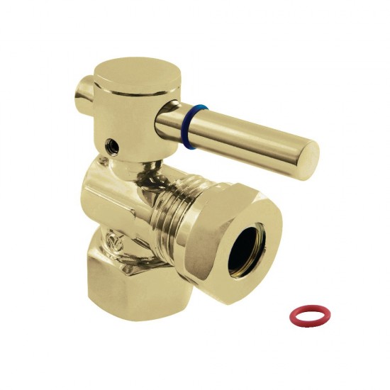 Fauceture 1/2" IPS, 1/2" or 7/16" Slip Joint Angle Valve, Polished Brass