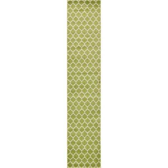 Rug Unique Loom Trellis Green Runner 2' 7 x 13' 0