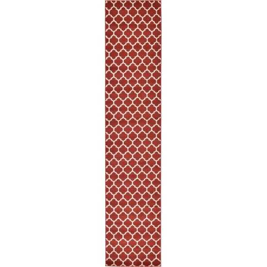 Rug Unique Loom Trellis Red Runner 2' 7 x 13' 0