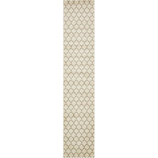 Rug Unique Loom Trellis Beige/Light Brown Runner 2' 7 x 13' 0