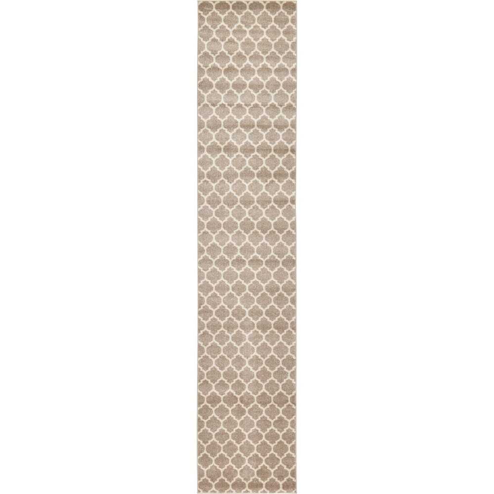 Rug Unique Loom Trellis Light Brown Runner 2' 7 x 13' 0