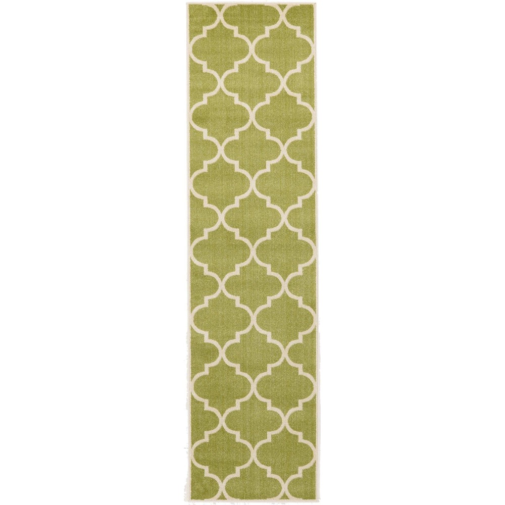 Rug Unique Loom Trellis Green Runner 2' 7 x 10' 0 Rug Unique Loom Trellis Green Runner 2' 7 x 10' 0