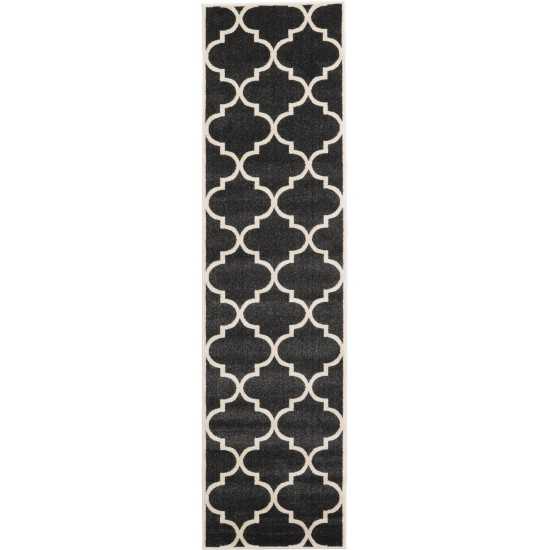 Rug Unique Loom Trellis Black Runner 2' 7 x 10' 0