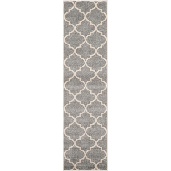 Rug Unique Loom Trellis Gray Runner 2' 7 x 10' 0